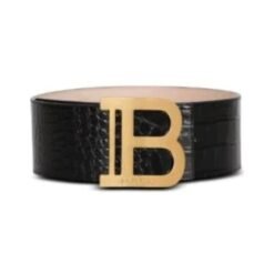 Cintura B-Belt in pelle stampata effetto coccodrillo