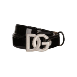 CINTURA IN VITELLO LUCIDO CON LOGO DG