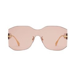 Fendigraphy Occhiali da sole a mascherina rosa