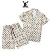 Set Louis Vuitton Multicolor Monogram Shirt and Shorts LV009