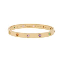 Multi Gem Love Bracelet in Yellow Gold