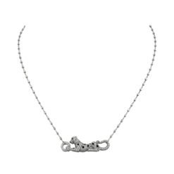 Panther Necklace in White Gold