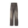 Louis Vuitton Distressed Baggy Monogram Jeans