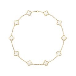 Necklace, 10 Motifs White Mother-of-Pearl