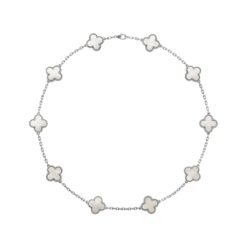 Alhambra Necklace, 10 Motifs White Gold