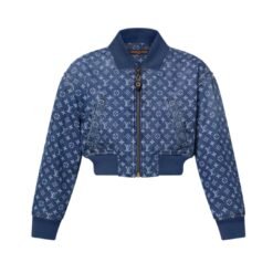 Bomber corto Monogram in denim