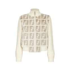 Bomber in visone bianco