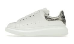 Oversized Bianco Argento Coccodrillo