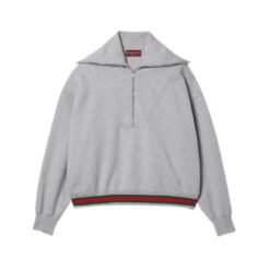 Felpa in jersey di cotone con nastro Web