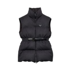 Gilet trapuntato con cintura