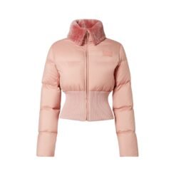Piumino rosa shearling